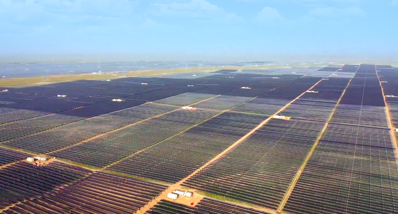 The second-largest solar farm in the world started to operate in China