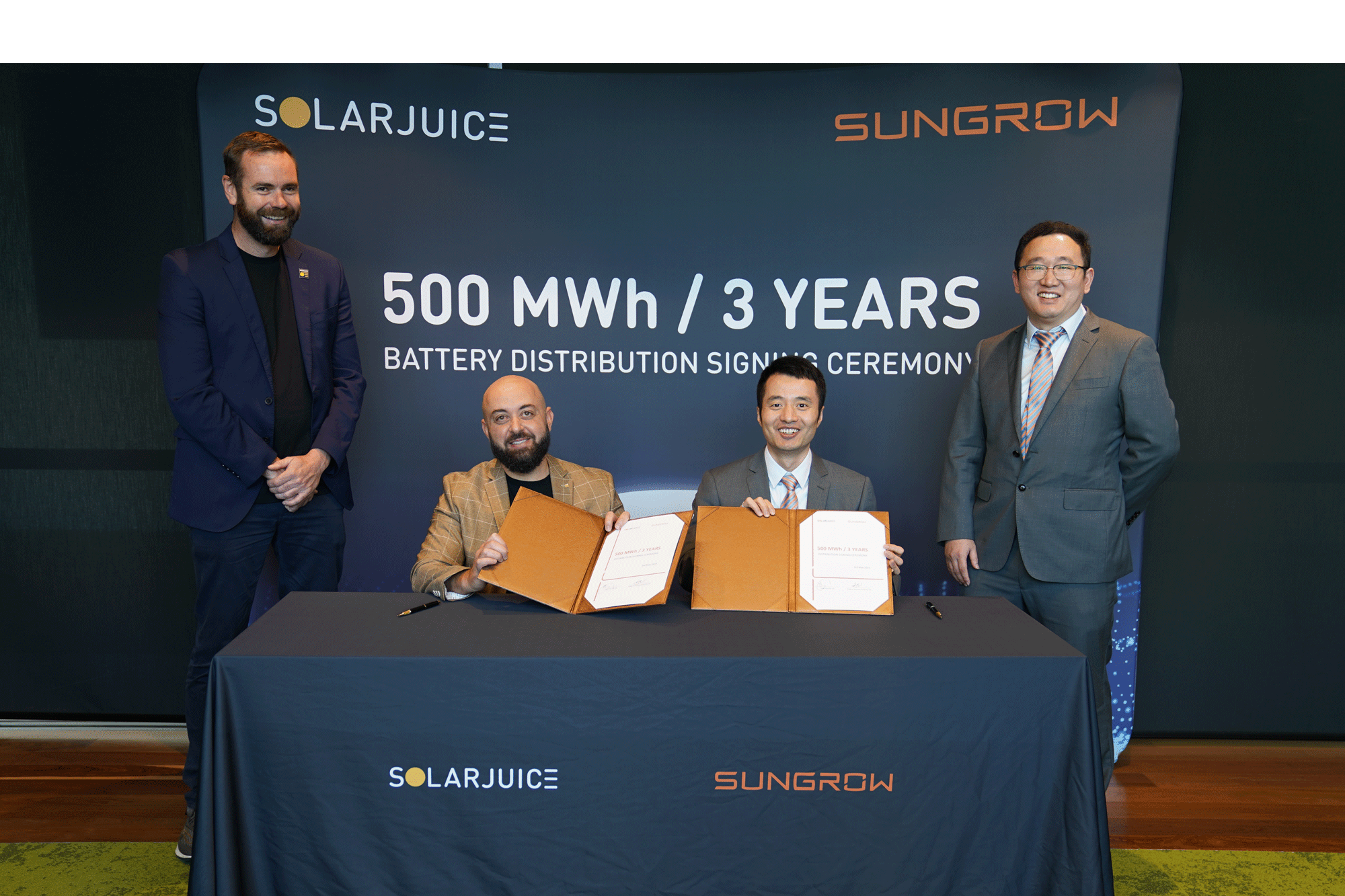 Sungrow Signed 500MWh Distribution Agreement With Solar Juice Group ...